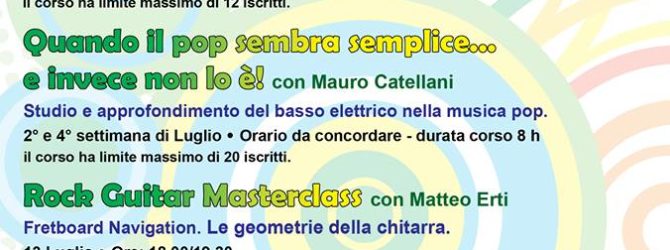 Workshop Luglio “Quando il pop sembra semplice…e invece non lo è”